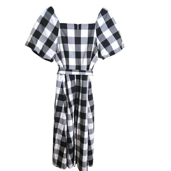 Talbots Zinnia Gingham Fit & Flare Poplin Dress Sweetheart NecklineSize 10p - Picture 3 of 11